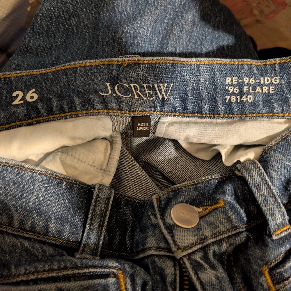 26 J. Crew '96 Flare Patch Pocket Vintage 70's style Flare 78140 Jean cf217